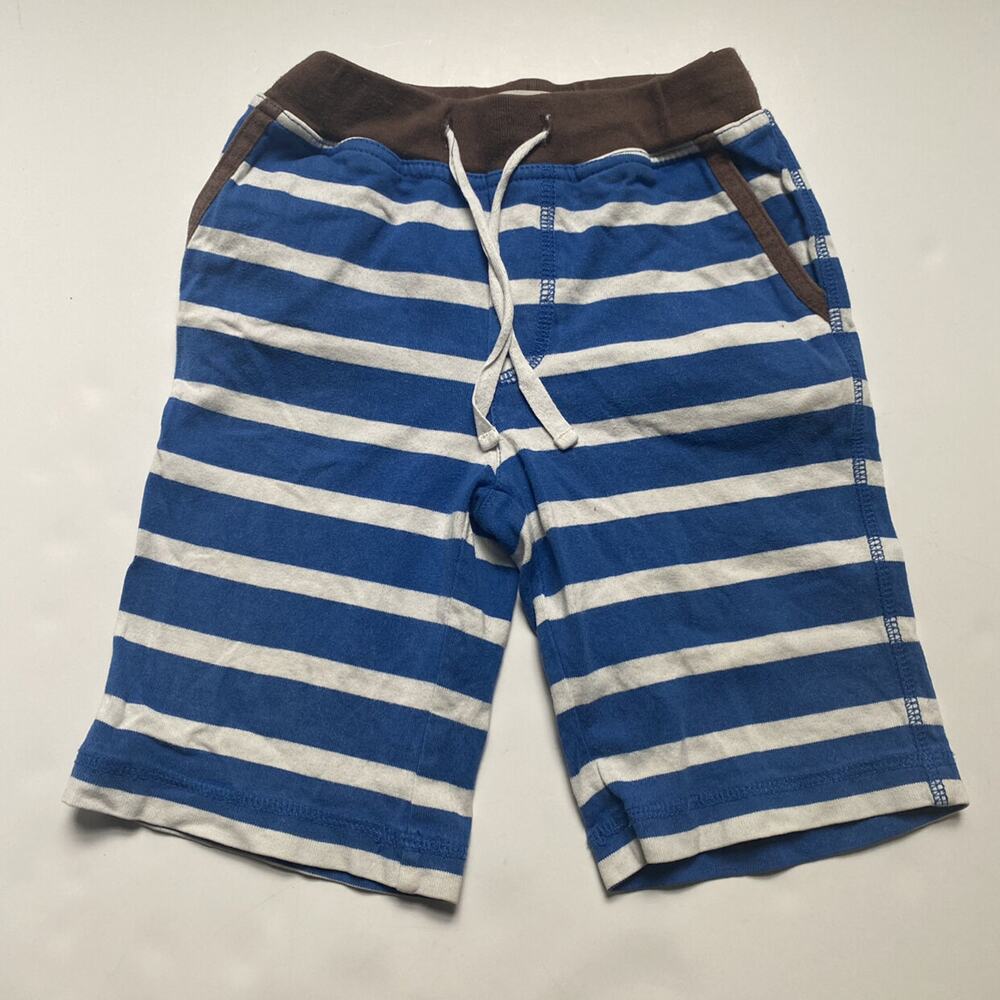 Mini Boden Blue & White Stripe Shorts